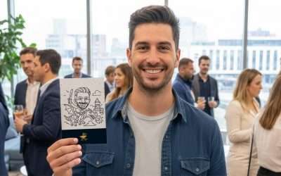 AI Sketching Robots are High Demand Attractions at Corporate Events