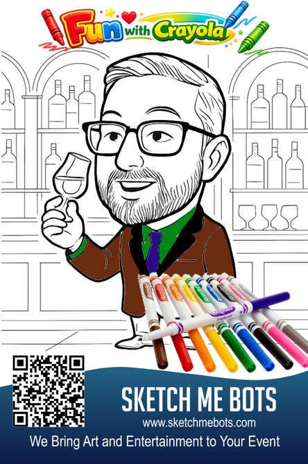 event drawing robot rentals color, Coloring Sketching Robots Fun